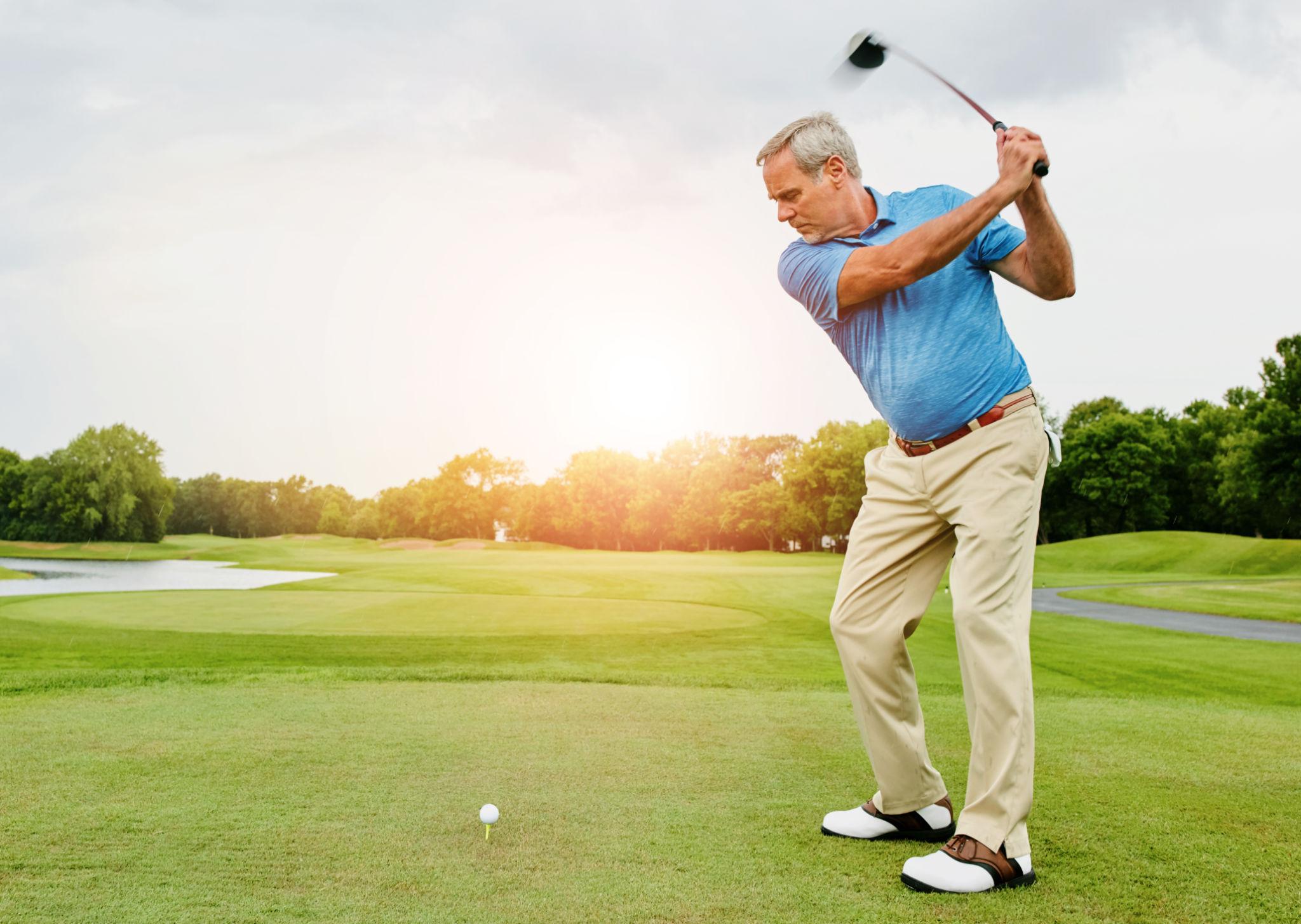 Adult golfer returning to sport